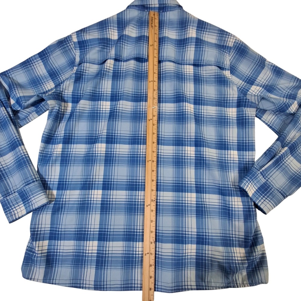 Vineyard Vines On The Go Performance Shirt Men's L Blue Plaid Brrr Button Down - Picture 3 of 9